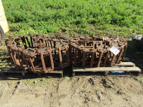 Set of Steel Skid Loader Tracks, Fit Cat Skid Loader