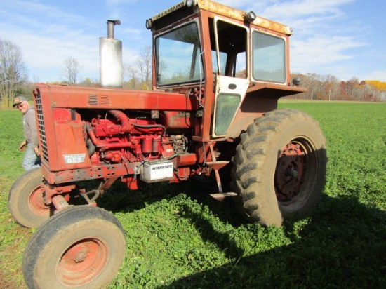 IH Model 856 Diesel Tractor, Fast Hitch, Cab, Wide Front, Wheel Weights, 38