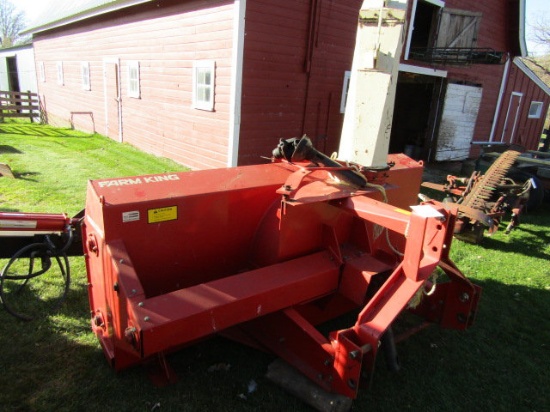 Farm King 8 Ft. Double Auger 3 Point Snow Blower, Hydraulic Spout