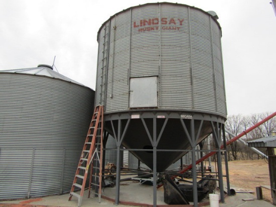 Lindsay 5000 Bushel +/- Cone Bottom Holding or Wet Bin, Removal Date of 9-1