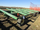 9 X 24 Ft. Steel Bale Trailer on MN 12 Ton Tandem Axle Wagon, New 11L X 15