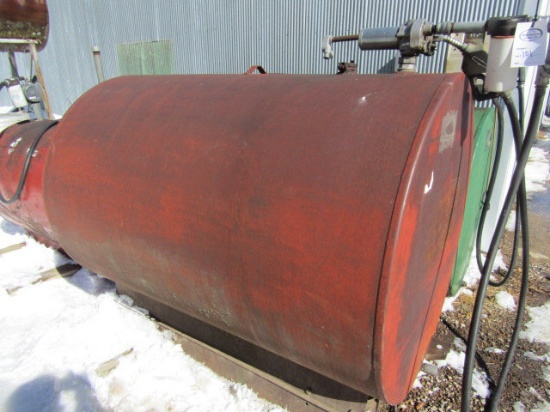 500 Gallon Fuel Barrel with GP Electric Meter Pump