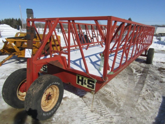 H & S 20 Ft. Tricycle Front Bunk Feeder Wagon