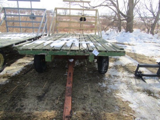 8 X 16 Ft. Wooden Flat Rack on MN Four Wheel Wagon