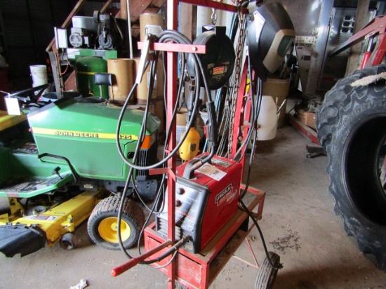 2001 Lincoln T-125 Wire Feed Welder on Cart