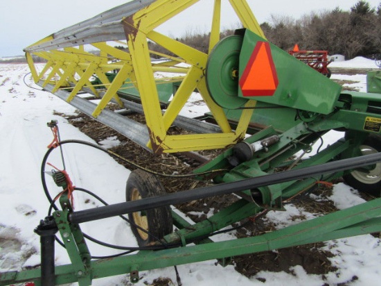 John Deere Model 580 20 FT. Pull Type PTO Swather with end Transport