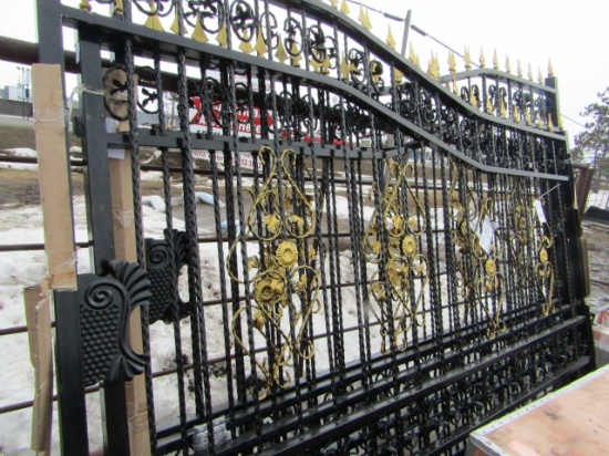 712-3280.   Set of 20ft. Ornamental Iron Gates, tax