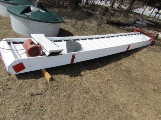 30 Inch wide X 20 Ft. Long Poly Feed Conveyor with 2 HP Electric Motor