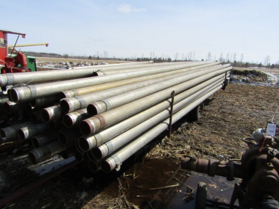 75 6 Inch X 30 Ft. Hook & Latch Irrigation Pipe, Your Bid X 75