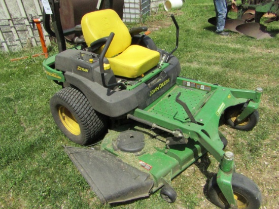 John Deere Model 757 Zero Turn Lawn Mower, 60 Inch Deck, ROPS, Shows 751 Ho