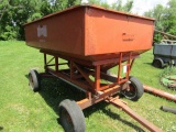 Huskee Gravity Box on Four Wheel Wagon