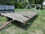 MN Four Wheel Wagon with Wooden Flat Rack ( Rack Needs Boards Replaced)
