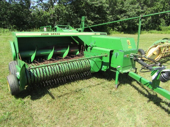 1993 John Deere 328 Square Baler with # 40 Hydraulic Bale Ejector, Serial #