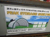 20 FT X 30 Ft X 12 Ft. Peak Storage Shelter, End Door, Taxable