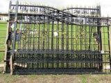 20 FT. Double Ornamental Iron Drive Way Gates, Taxable