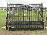 20 FT. Double Ornamental Iron Drive Way Gates, Taxable