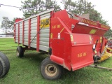 H&S Model 500 16 FT Forage Box, Open Top With Metal Bows, Bunk Extension on
