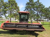 CIH Model 8830 Self Propelled Windrower, 14 ft. Auger Head,Cab, Air, Heat, Shows 1608 hours