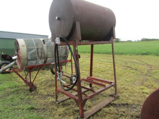 300 Gallon Fuel Barrel on Stand with Barrel Rack