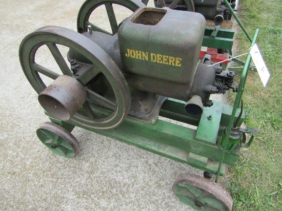 John Deere 3 HP Gas Engine on Truck, Running Cond.