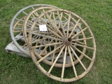 ( 4 ) Buggy Wheels, 3 are Fair one in Poor Cond. Your Bid X 4