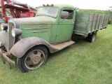 1936 Chevrolet 1.5 Ton Truck, 8 FT. X 13 FT. Grain Box, 6 Cylinder, 4 Speed