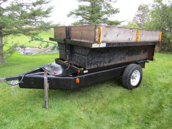 4 FT X 8 FT. Single Axle Bagley Dumpster Electric Over Hydraulic Dump Trail