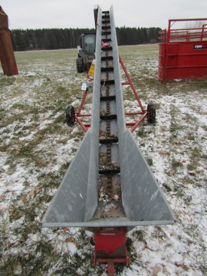 Loyal 7 Inch X 15 FT. Single Chain Paddle Style Feed Conveyor with Both Ele