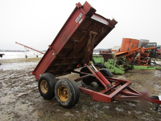 Sands 6 FT. X 12 FT. Tandem Axle Hydraulic Ro ck Trailer, Flotation Tires