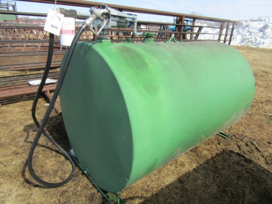 500 Gallon Fuel Barrel (Green) with Electric Pump