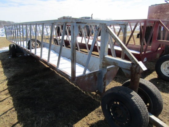 4 FT. X 24 FT. Tricycle Front Bunk Feeder Wagon
