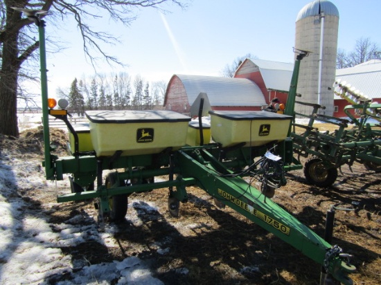 John Deere Model 1750 Max Emerge Four Row Wide Corn Planter, Dry Fertilizer
