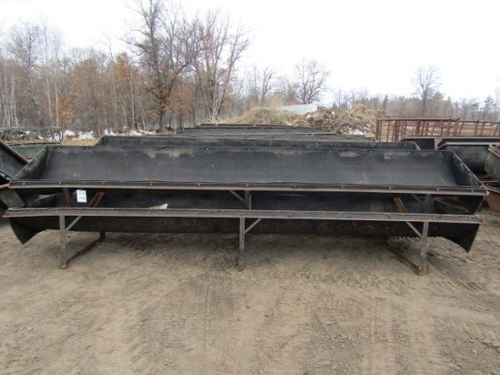 ( 24 ) 16 FT. Rubber Belt Feed Bunks, Your Bid X as Many as Needed