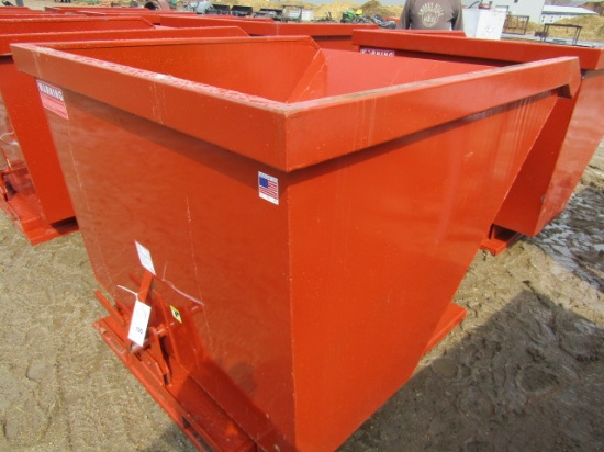 286. 2 Yard Pallet Fork Self Dumping Hopper Dumpster, Tax