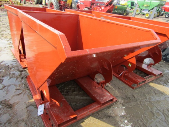 286. 1.5 Yard Pallet Fork Self Dumping Hopper Dumpster, Tax