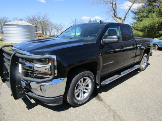 2016 Chevrolet 4 X 4 Silverado Pickup, Four Door Extended Cab, 5.3 Liter Vo