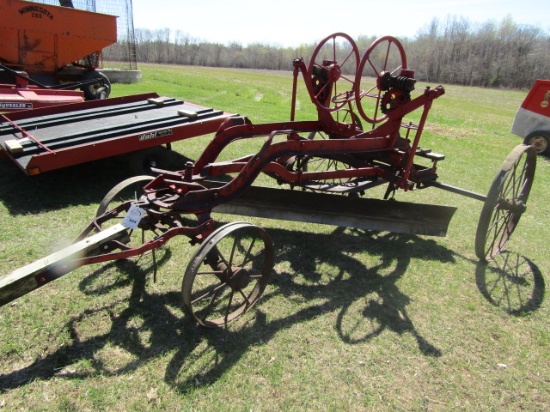 Nice Austin Western Road Machine Company Steel Wheel Road Grader, 8 Ft. Bla