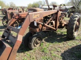 Farmall M With Paulson Trip Bucket Loader, Hood Missing