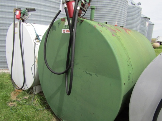 1000 Gallon Fuel Barrel with Fillrite Electric Meter Pump