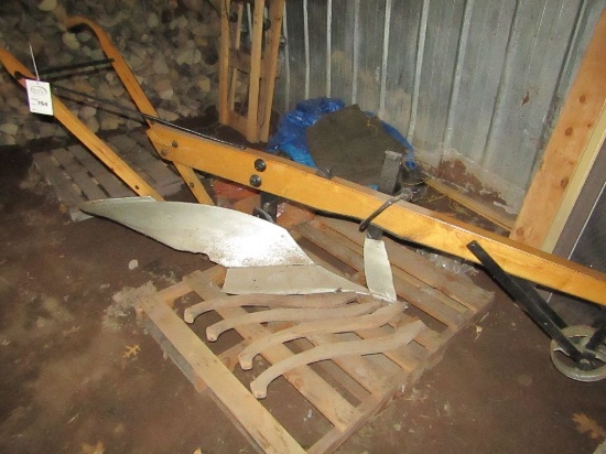 Very Nice Walking Plow with New Wooden Beam