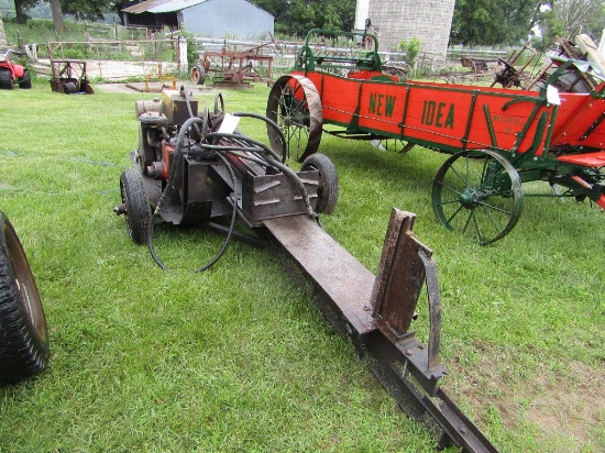Shop Built Hydraulic Wood Splitter with Wisconsin Gas Engine On Transport