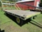 8 X 16 FT. Wooden Flat Rack on Factory Four Wheel Wagon, Spare Tire & Wheel