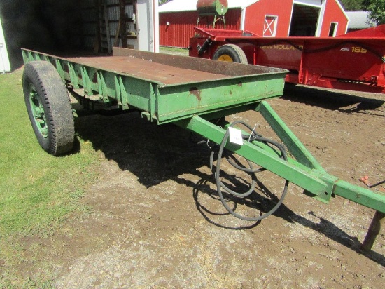 Shop Built 4.5 FT X 10.5 FT. Single Axle Hydraulic Lift Rock Trailer, 10.00