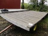 8 X 18 FT. Bolted Flat Rack on Electric Four Wheel Wagon