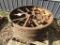 Pair of John Deere Flat Spoke Rear Wheels, 10 Spoke, 48 Inches to Outside o