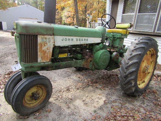 1960 John Deere Model 530 Gas Tractor, Rock Shafts, Single Hydraulics, Quie