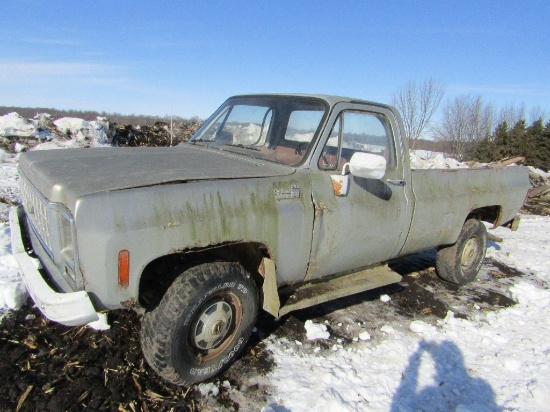 1980 Chevrolet ¾ Ton 4 X 4 Pickup, Regular Cab, Long Box, 4 Speed, Gas V8,