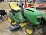 218-300. John Deere L120 Hydrostatic Lawn Tractor, 20 H.P., 48 Inch Deck, Sales Tax Applies