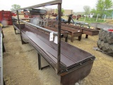 226-427. Unused 20 FT. Rubber Belt Feed Bunk with Neck Rail. Tax or Sign ST3 Form