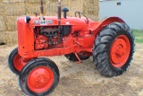 225-297. 1947 English Made Nufield Gas Tractor, Wide Front, Wheel Weights, Original English Made Rea